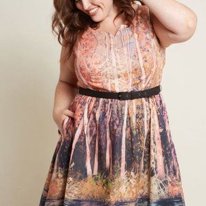 Modcloth Cotton Dress in Trees